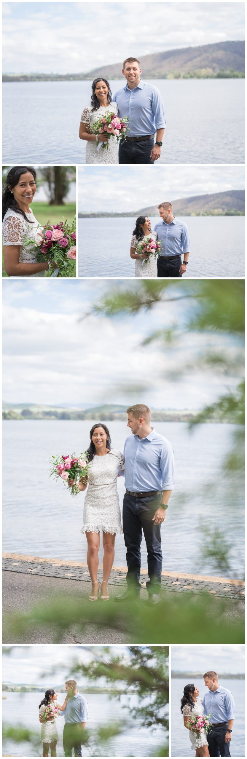 Couple getting married at  Lake Burley Griffin  | Wedding photographer