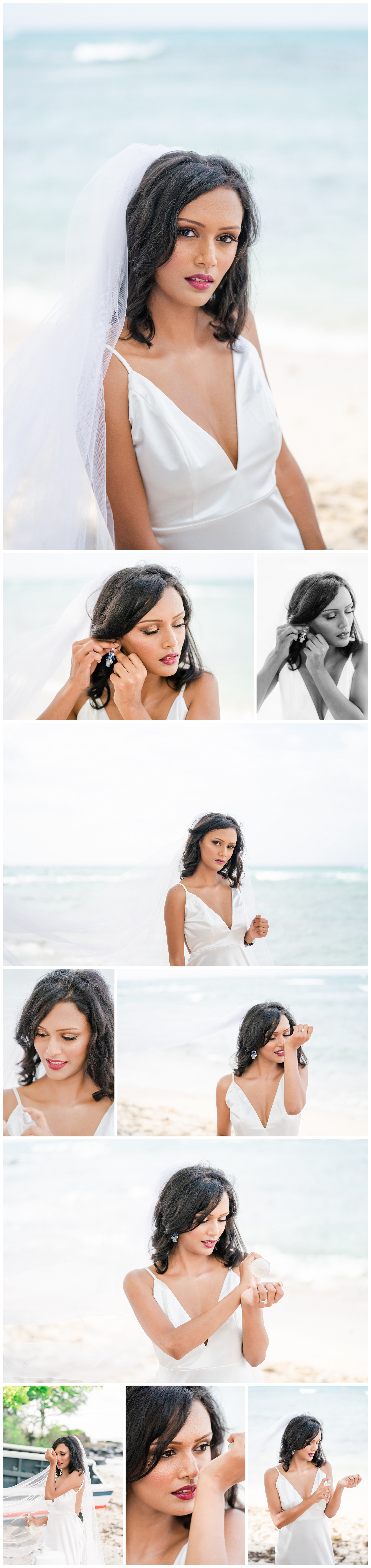 Mauritius wedding photographer | Bride looking directly at the camera 
