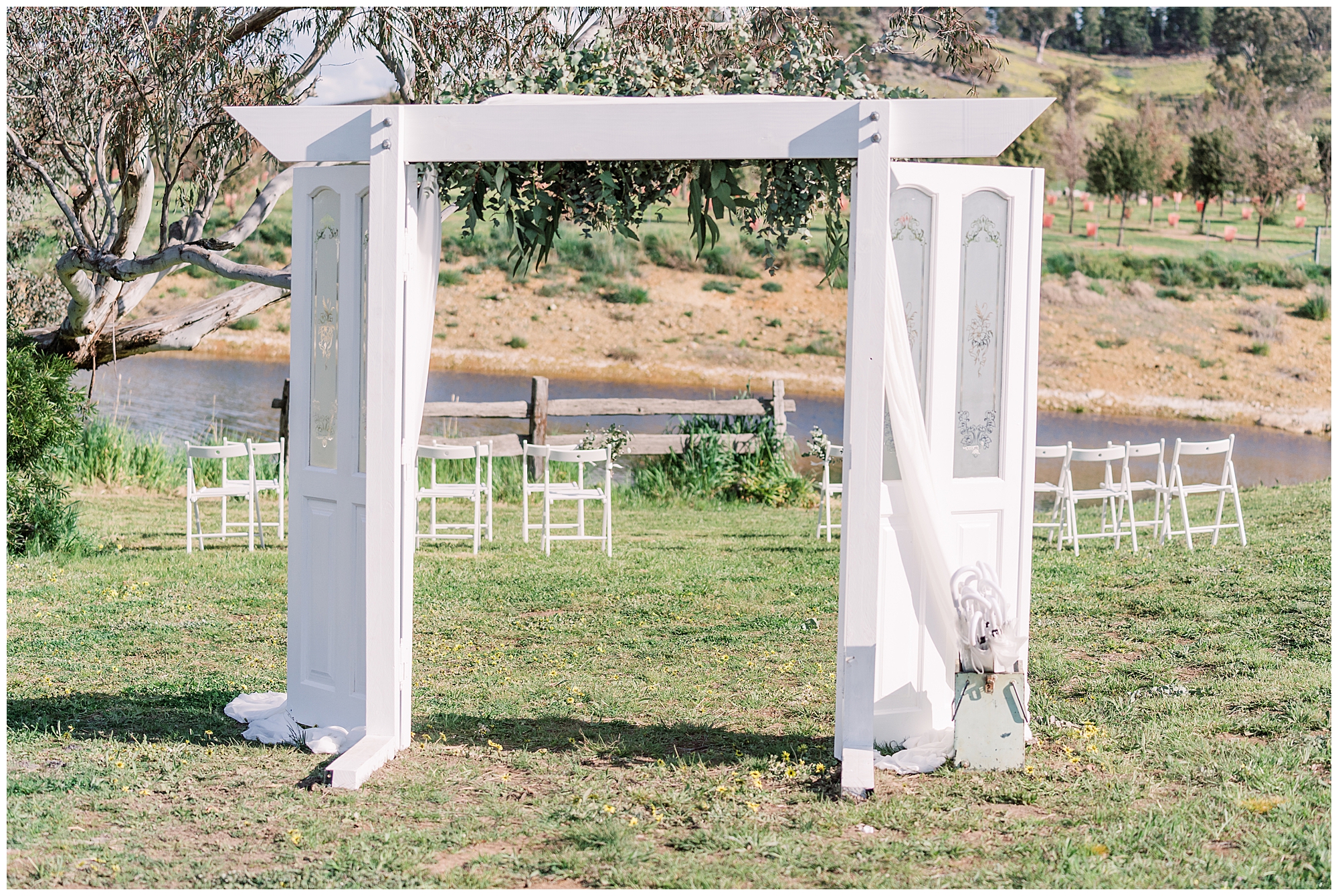 Ceremony setup at the Truffle farm in Canberra
