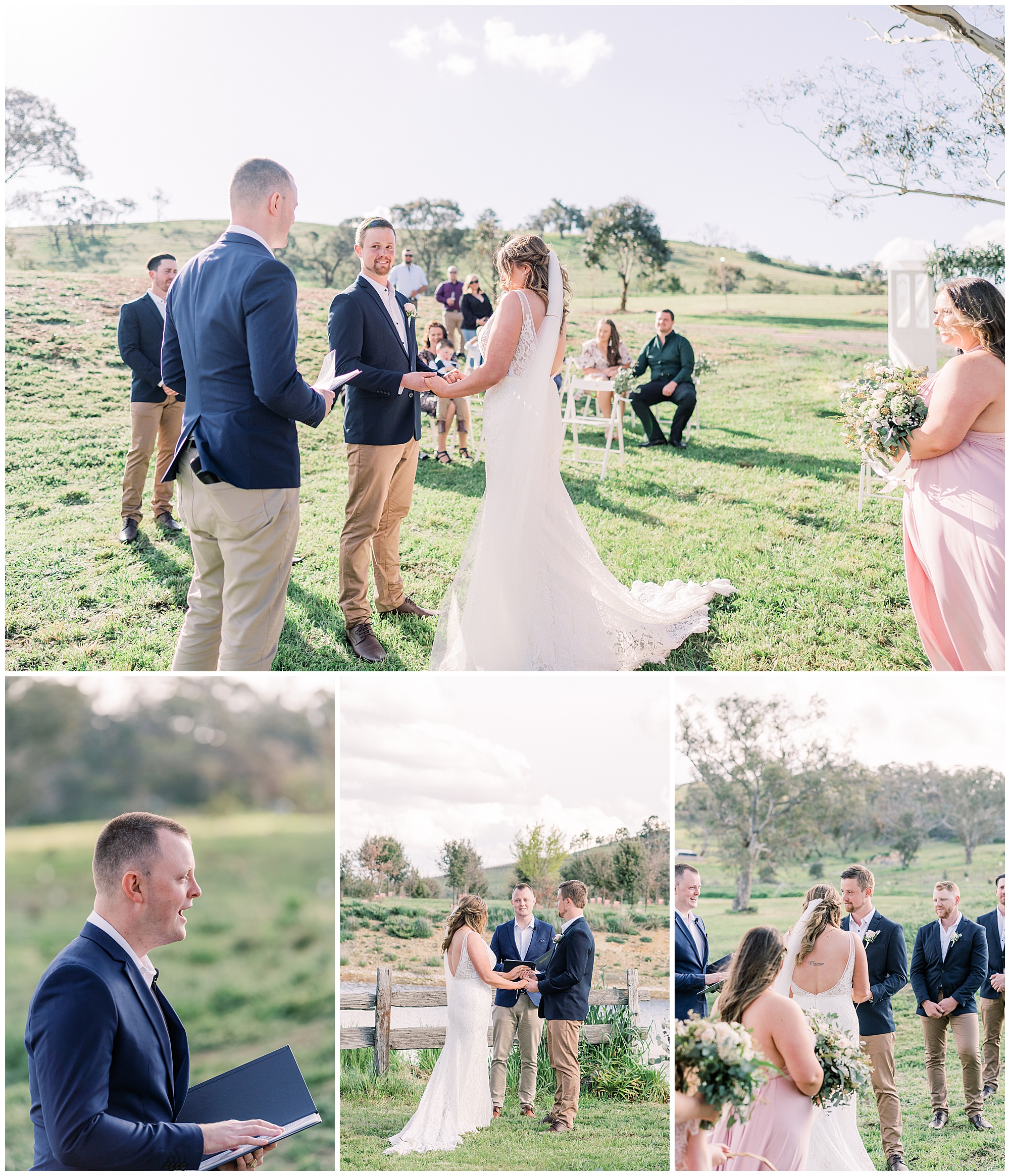 Wedding ceremony at the truffle farm in Canberra