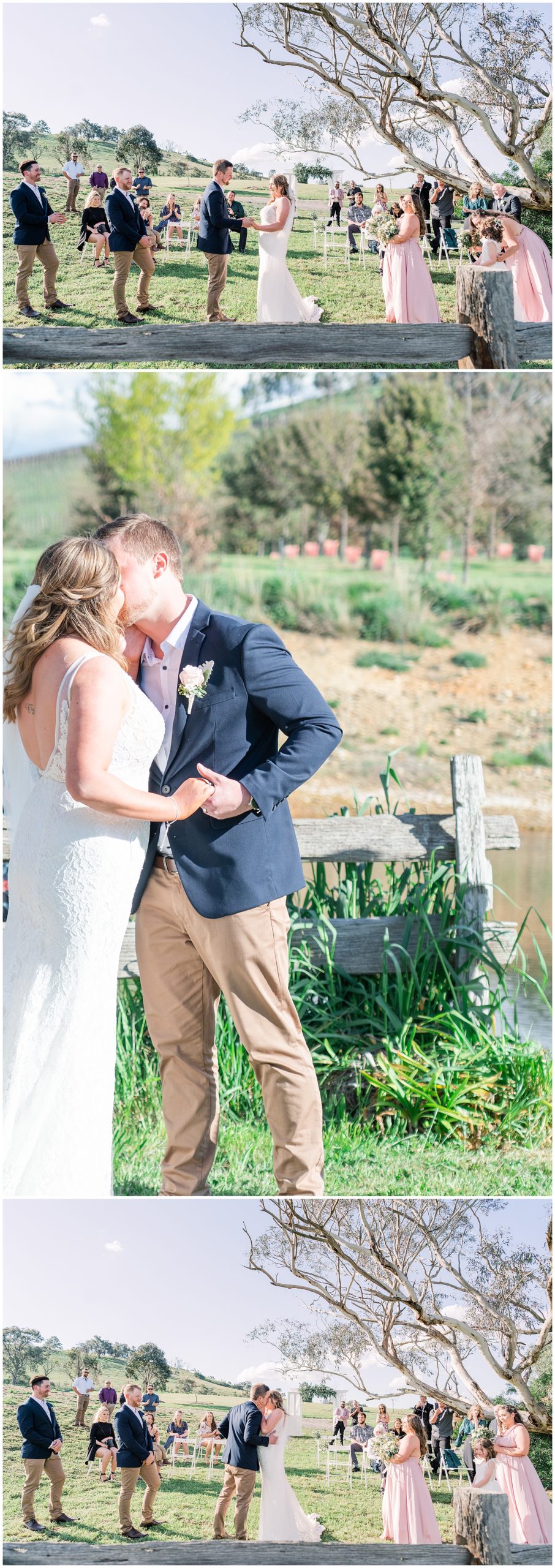 Reversed first kiss at ceremony  