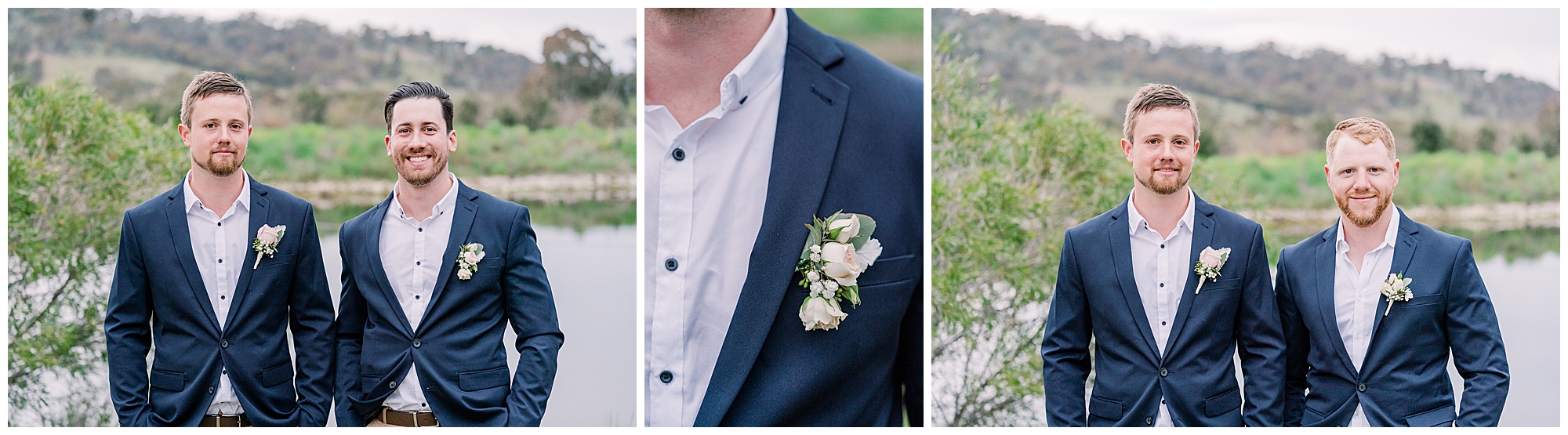 Blue groomsmen suits for a wedding | Wedding photographer Australian 