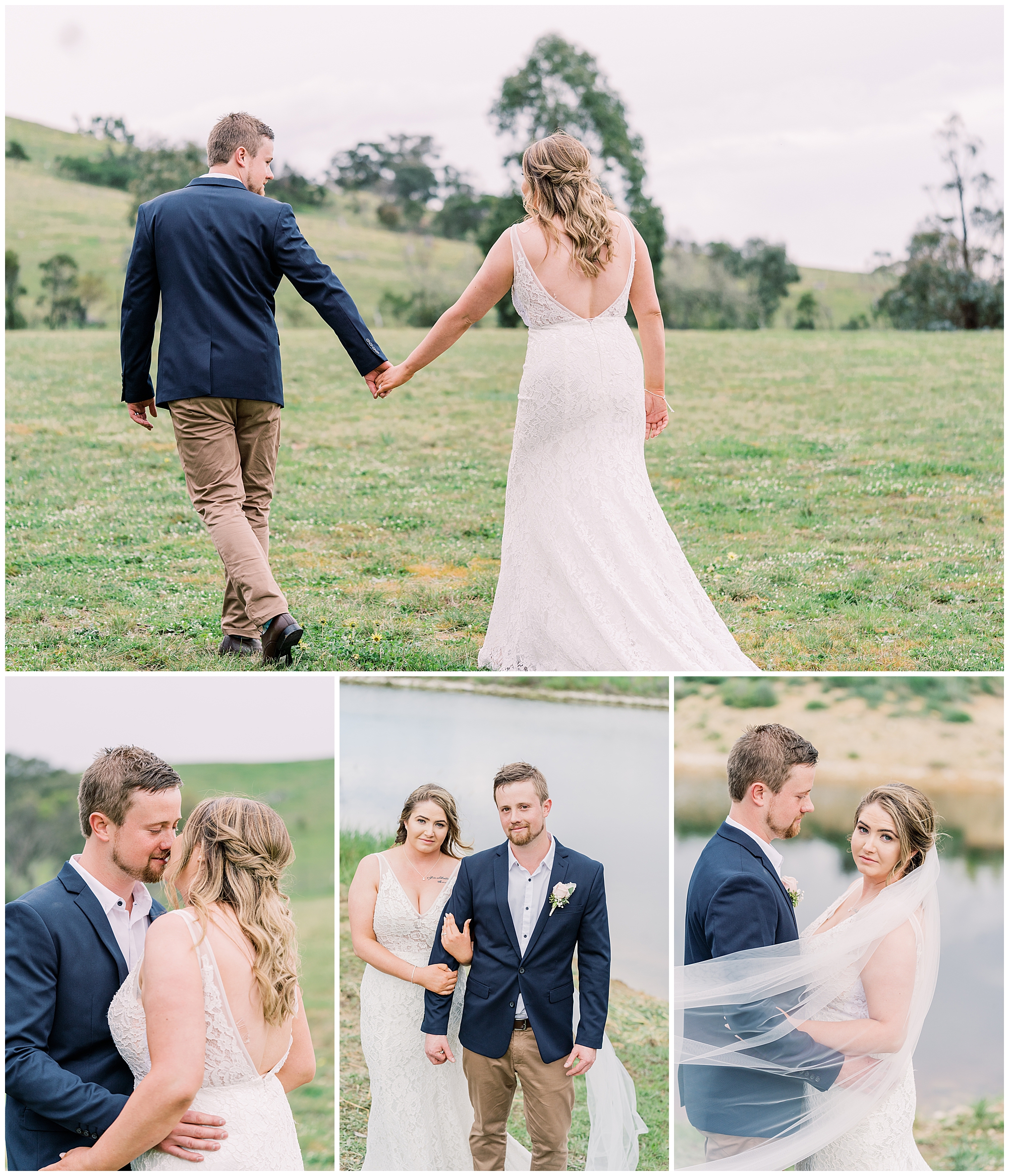 Wedding photographer | Bride and groom walking holding hands
