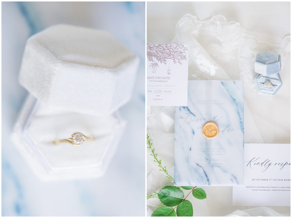 Pastel blue wedding invitations