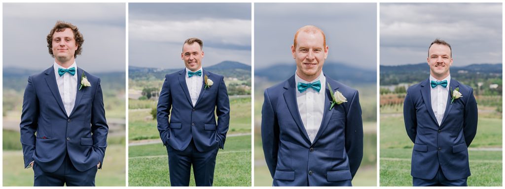Blue groomsmen suits Canberra
