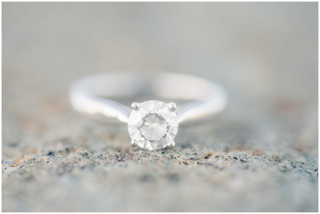 Engagement ring of a soon to be bride