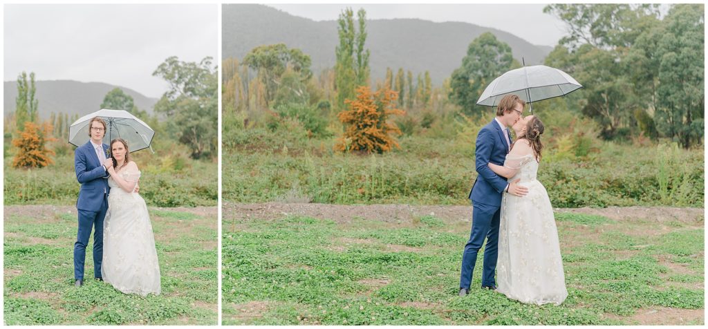Canberra wedding photographers capture  tender moments between newly wed couple