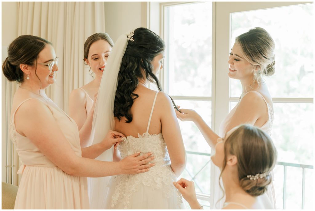 Bride and bridesmaids at wedding | Canberra Wedding Photographer