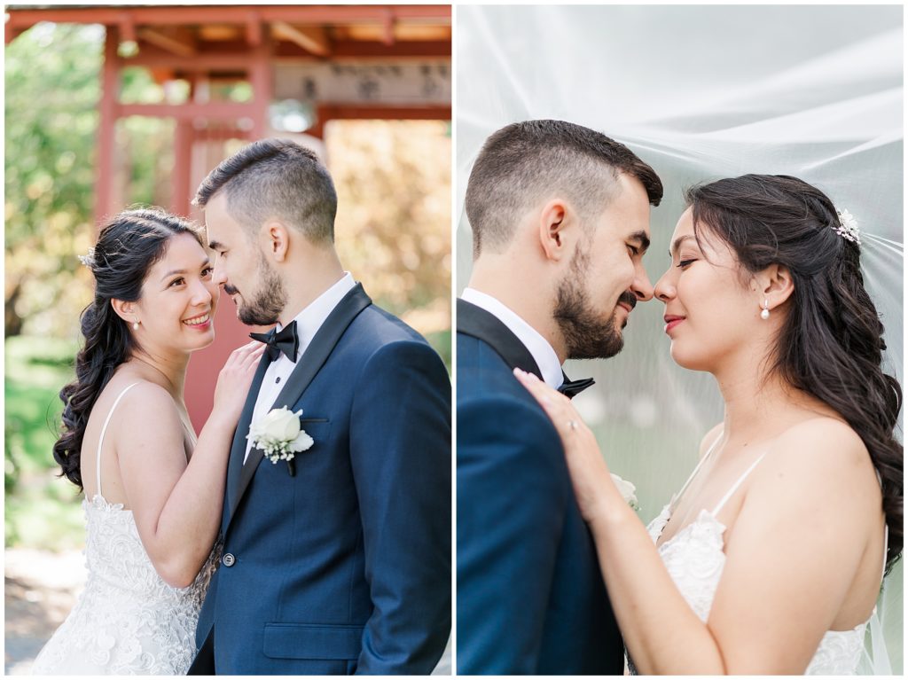 Bride and groom kissing| Canberra Wedding