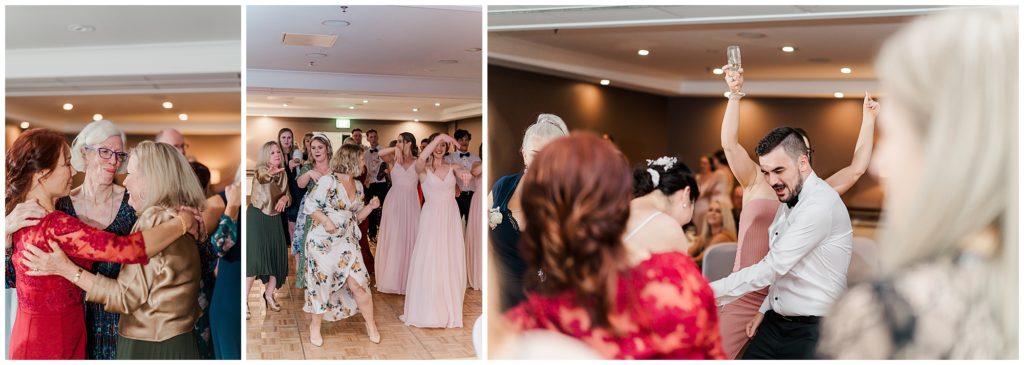 Bride and groom having fun at their wedding reception | Canberra wedding Photographer 
