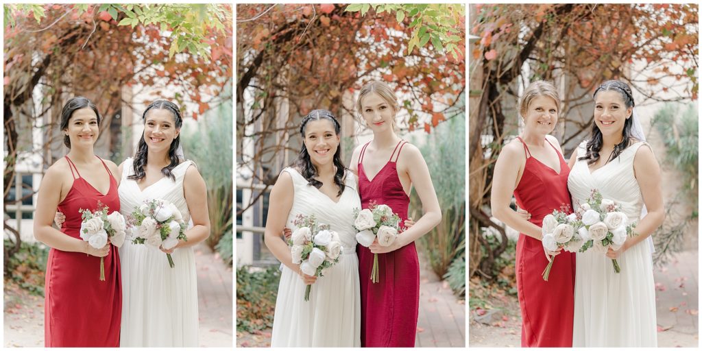 Red bridesmaids dresses | Destination Wedding photography