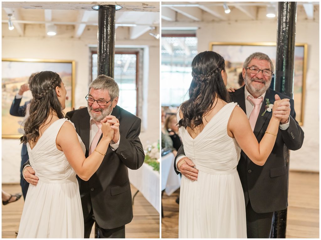 Bride dancing with her dad