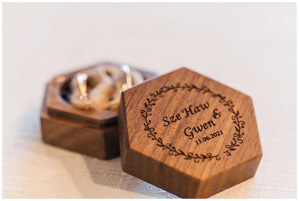 Wedding ring wooden box