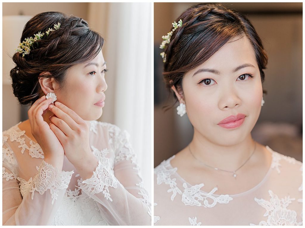Brides beautiful wedding make up done in Canberra